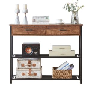 Entryway Table With 2 Drawers, Console Table With Storage Shelves, Sofa Table For Living Room, Entry Way Home Table For Couch, Hallway – Auz Sales Online Entryway Table With 2 Drawers, Console Table With Storage Shelves, Sofa Table For Living Room, Entry Way Home Table For Couch, Hallway - Image 5