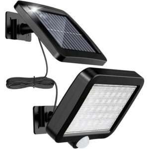 2 Pack 56 Led Solar Lights Outdoor Motion Sensor Ip65 Waterproof 120 Degree Lighting Angle With 5M Cable - Image 3