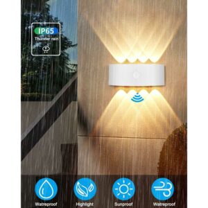Outdoor Wall Light, 8W Indoor Motion Sensor Lamp, 3000K Warm White Bedroom Wall Light, Waterproof Ip65, Balcony, – Auz Sales Online Outdoor Wall Light, 8W Indoor Motion Sensor Lamp, 3000K Warm White Bedroom Wall Light, Waterproof Ip65, Balcony, - Image 3