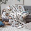 Sofa Blanket With Tassel, Couch Throws, Knitted Blanket, Aztec Ethnic Style Blanket, For Home, Office, Travel, Camping.