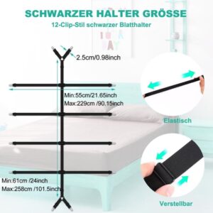Adjustable Sheet Holders With Elastic Bands And Metal Clips For Securing Sheets Mattress Covers Or Sofa Covers, White - Image 2