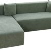 Waterproof sofa cover - Grass green jacquard leaf pattern - For single sofa (90-140 cm)