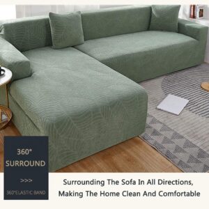 Waterproof Sofa Cover - Bright Blue Jacquard Leaf Pattern - For Single Sofa (90-140 Cm) – Auz Sales Online Waterproof Sofa Cover - Bright Blue Jacquard Leaf Pattern - For Single Sofa (90-140 Cm) - Image 3
