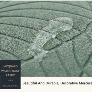 Waterproof Sofa Cover - Bright Blue Jacquard Leaf Pattern - For Single Sofa (90-140 Cm) – Auz Sales Online Waterproof Sofa Cover - Bright Blue Jacquard Leaf Pattern - For Single Sofa (90-140 Cm) - Image 5