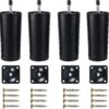 Sofa Replacement Legs 4-Pack Plastic Furniture Legs with Mounting Plates, Compatible with yux Model