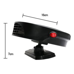 Car Heater, 12V 150W Car Fan, Car Windscreen Quick Defrost &Amp; Defog, Plug-In Cigarette Lighter, 2-In-1 Heating &Amp; Cooling Adjustable Thermostat, Black - Image 5