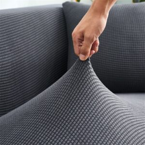 Easy-Going Waterproof Couch Cover,  Sofa Stretch Jacquard Slipcover, Leakproof Furniture Protector For Kids, Pets, Dog And Cat (Sofa,  Gray) - Image 5