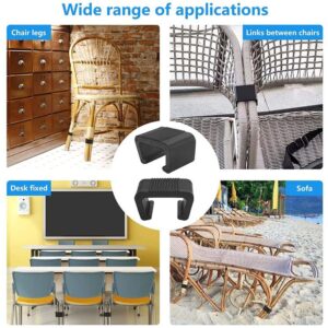 10 Pack Outdoor Patio Rattan Furniture Clips, Patio Wicker Rattan Sectional Modular Sofa Chair Connector Fasteners. (2.05 Inch M) - Image 2