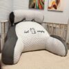 1 Cushion, Includes Pillow Core For Comfortable Back Support, Ergonomic Lumbar Support, Soft Cartoon Cushion, Suitable For Beds, Sofas, Office, And Home Decor, A Thoughtful Birthday Gift For Friends And Family. 60X40Cm.grey Product Image Auz Sales Online