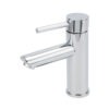 KYLINS chrome basin mixer tap installed on a modern white ceramic vanity sink