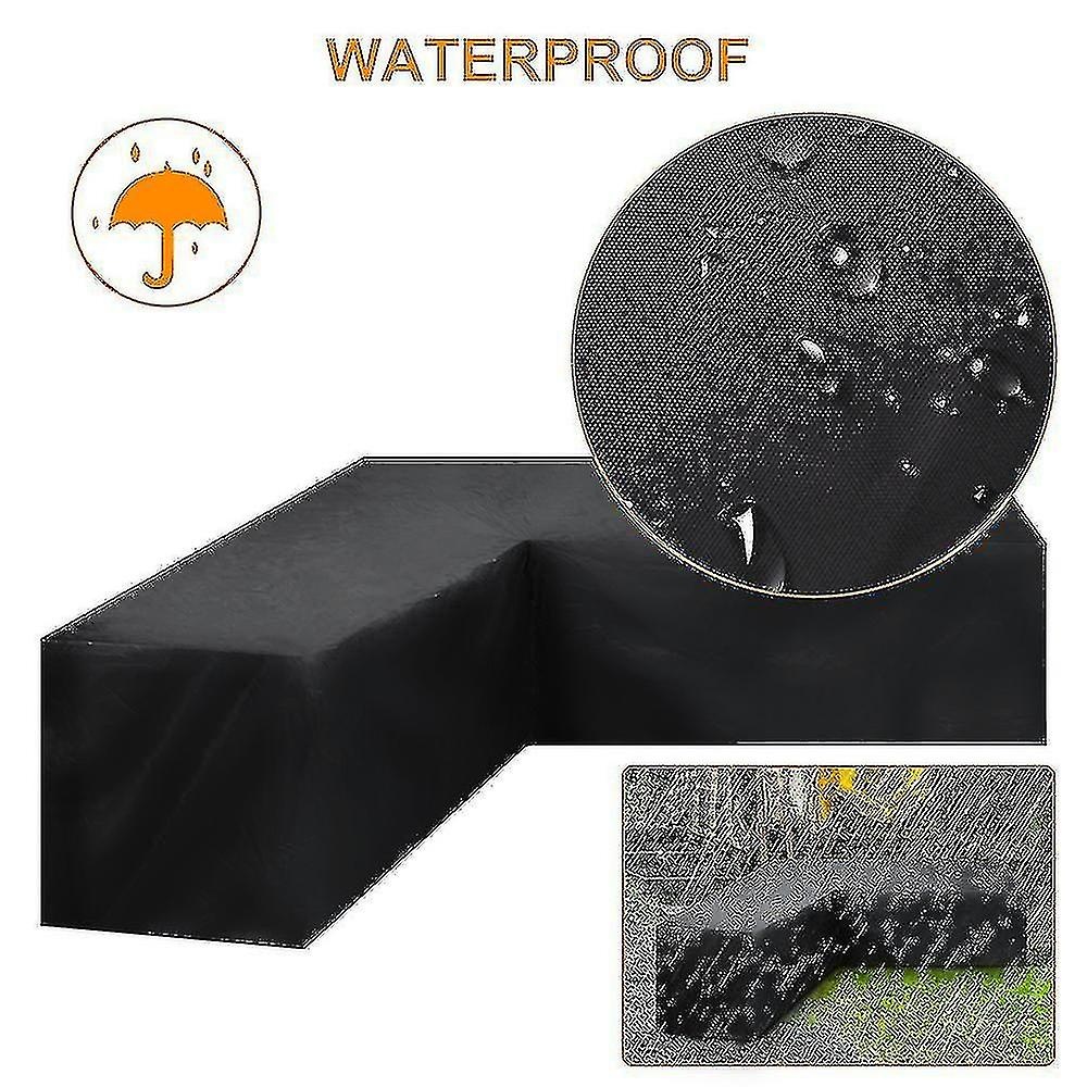 12 Sizes L-Shape All-Weather Cover Waterproof Rattan Corner Furniture Protector Garden Patio Outdoor Sofa Cover Dust Cover215*215*87Cm – Auz Sales Online 12 Sizes L-Shape All-Weather Cover Waterproof Rattan Corner Furniture Protector Garden Patio Outdoor Sofa Cover Dust Cover215*215*87Cm - Image 2
