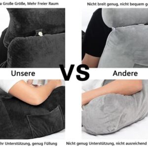 Extra Large Back Cushion With Armrests – Reading And Sitting Cushion For Bed &Amp; Sofa - Image 4