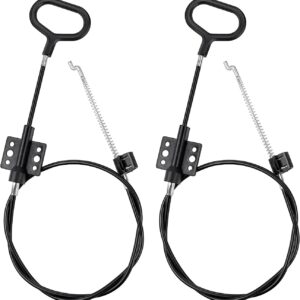 Sofa Recliner Cables Sofa and Reclined Chair Replacement Part D Ring Couch Recliner Pull Handle with S Tip for Cable Total Length 36.5 Inch Exposed Length 5Inch (2 Pack Black)