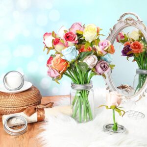 Mason Flower Jar Frog Lid Metal Insert Mason Grid Flower Organizer Frog Lid Insert For Regular Mouth Canning Jars(12 Sets) - Image 3