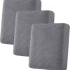 Super Stretch Individual Seat Chion Covers Sofa Covers Couch Chion Cover Slipcover Sets Thick Jacquard Textured Twill Fabric (3 Piece Sofa Chion Covers, Grey)