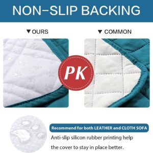 100% Waterproof Sofa Slipcover Washable Loveseat Cover For 2 Chion Cover Non-Slip Furniture Protector With Puppy Paw Silicone Backing Couch Cover For Pets Dogs (Loveseat, Dark Teal) – Auz Sales Online 100% Waterproof Sofa Slipcover Washable Loveseat Cover For 2 Chion Cover Non-Slip Furniture Protector With Puppy Paw Silicone Backing Couch Cover For Pets Dogs (Loveseat, Dark Teal) - Image 6