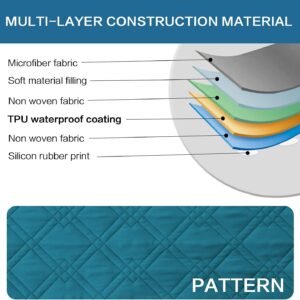 100% Waterproof Sofa Slipcover Washable Loveseat Cover For 2 Chion Cover Non-Slip Furniture Protector With Puppy Paw Silicone Backing Couch Cover For Pets Dogs (Loveseat, Dark Teal) – Auz Sales Online 100% Waterproof Sofa Slipcover Washable Loveseat Cover For 2 Chion Cover Non-Slip Furniture Protector With Puppy Paw Silicone Backing Couch Cover For Pets Dogs (Loveseat, Dark Teal) - Image 7