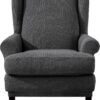 Stretch Armchair Sofa Cover Elastic Relax Fit Protector - Dark Gray