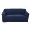 2 Seater Sofa Cushion Cover Sofa Towel Cloth Sofa Slipcover - Dark Blue