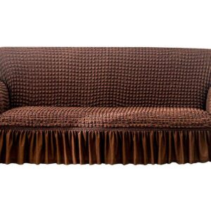 Stretch Sofa Cover for 3 Seats - Coffee Slipcover