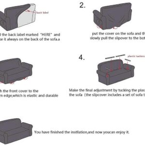 Stretch Sofa Cover For 3 Seats - Coffee Slipcover - Image 3
