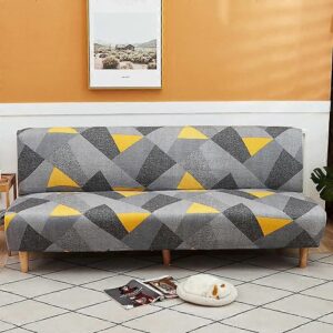 Stretch Armless Sofa Cover For 2 Seater Without Armrests - Image 3