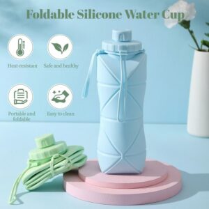 800Ml Large-Capacity Food-Grade Silicone Folding Water Cup, Portable Outdoor High-Temperature Resistant Water Bottle, Travel And Camping Compressible Water Bottle, Travel Water Cup - Gray – Auz Sales Online 800Ml Large-Capacity Food-Grade Silicone Folding Water Cup, Portable Outdoor High-Temperature Resistant Water Bottle, Travel And Camping Compressible Water Bottle, Travel Water Cup - Gray - Image 2