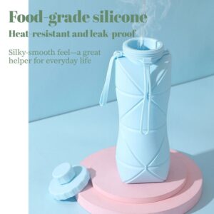 800Ml Large-Capacity Food-Grade Silicone Folding Water Cup, Portable Outdoor High-Temperature Resistant Water Bottle, Travel And Camping Compressible Water Bottle, Travel Water Cup - Gray – Auz Sales Online 800Ml Large-Capacity Food-Grade Silicone Folding Water Cup, Portable Outdoor High-Temperature Resistant Water Bottle, Travel And Camping Compressible Water Bottle, Travel Water Cup - Gray - Image 5