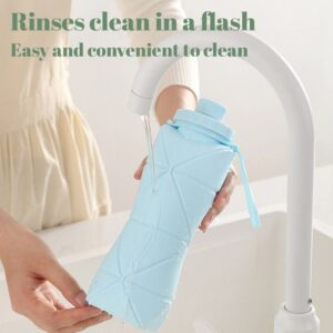800Ml Large-Capacity Food-Grade Silicone Folding Water Cup, Portable Outdoor High-Temperature Resistant Water Bottle, Travel And Camping Compressible Water Bottle, Travel Water Cup - Gray – Auz Sales Online 800Ml Large-Capacity Food-Grade Silicone Folding Water Cup, Portable Outdoor High-Temperature Resistant Water Bottle, Travel And Camping Compressible Water Bottle, Travel Water Cup - Gray - Image 6