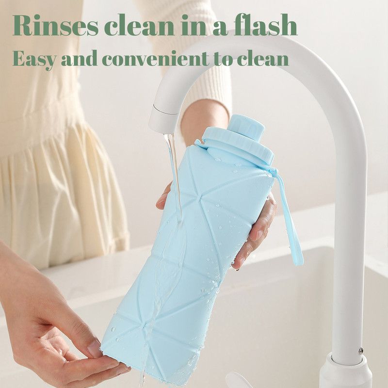 800Ml Large-Capacity Food-Grade Silicone Folding Water Cup, Portable Outdoor High-Temperature Resistant Water Bottle, Travel And Camping Compressible Water Bottle, Travel Water Cup - Gray – Auz Sales Online 800Ml Large-Capacity Food-Grade Silicone Folding Water Cup, Portable Outdoor High-Temperature Resistant Water Bottle, Travel And Camping Compressible Water Bottle, Travel Water Cup - Gray - Image 6