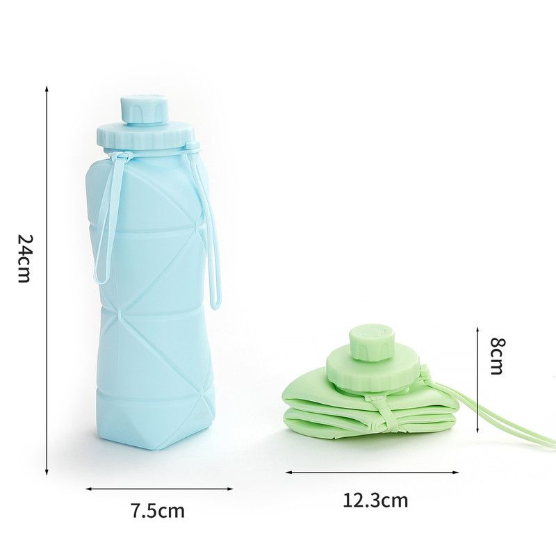 800Ml Large-Capacity Food-Grade Silicone Folding Water Cup, Portable Outdoor High-Temperature Resistant Water Bottle, Travel And Camping Compressible Water Bottle, Travel Water Cup - Gray – Auz Sales Online 800Ml Large-Capacity Food-Grade Silicone Folding Water Cup, Portable Outdoor High-Temperature Resistant Water Bottle, Travel And Camping Compressible Water Bottle, Travel Water Cup - Gray - Image 8
