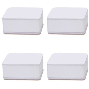 Carbon Steel Furniture Risers Self Adhesive Furniture Lift Anti Slip Low Noise Bed Lifter with Felt Pad for Sofa Couch White