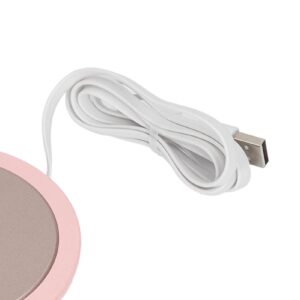 Usb Mug Warmer Constant Temp Waterproof Adjustable Electric Beverage Heating Plate For Ceramic Coffee Cups Pink White - Image 13