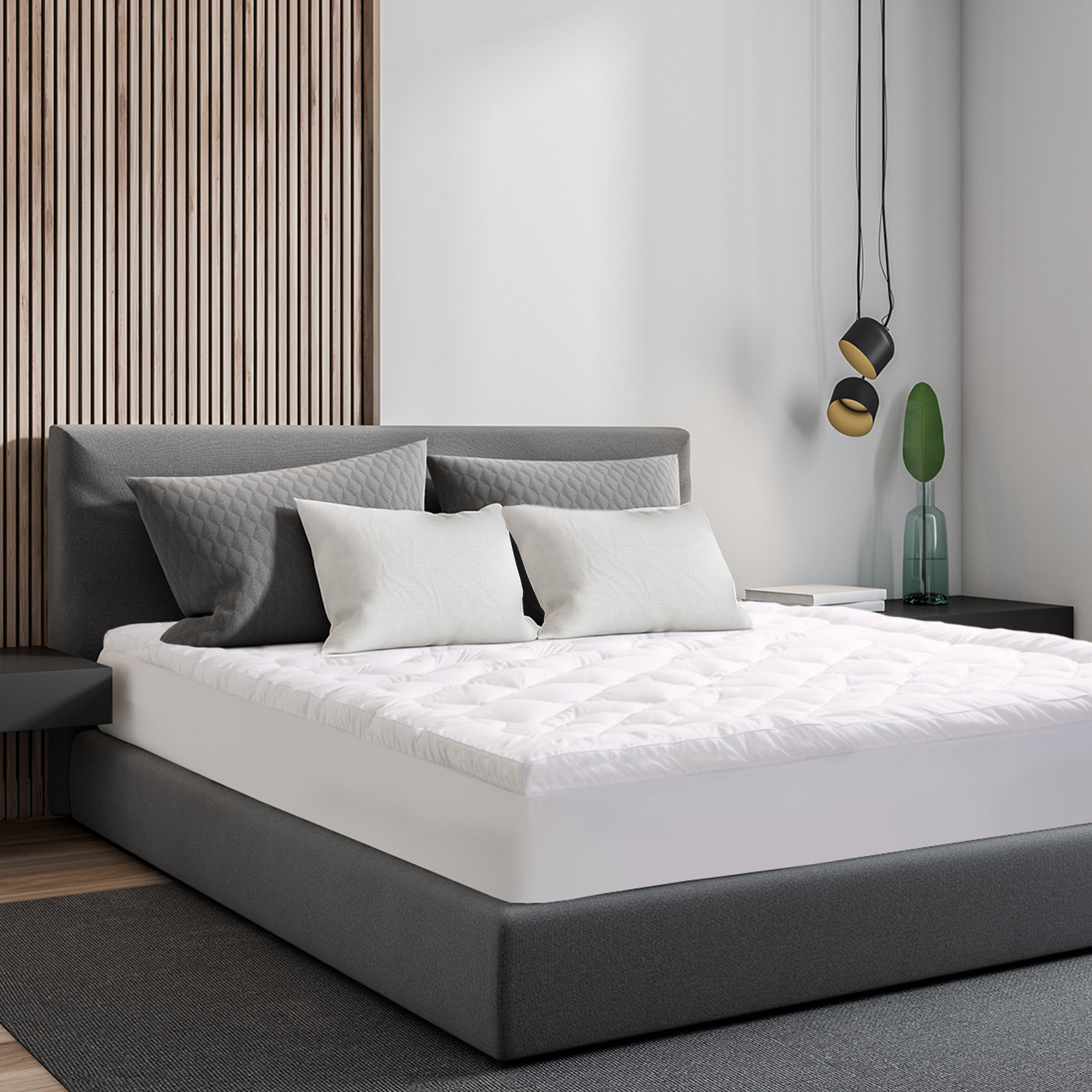Royal Comfort 1200Gsm Mattress Topper 7-Zone Luxury Queen – Auz Sales Online Royal Comfort 1200Gsm Mattress Topper 7-Zone Luxury Queen - Image 2