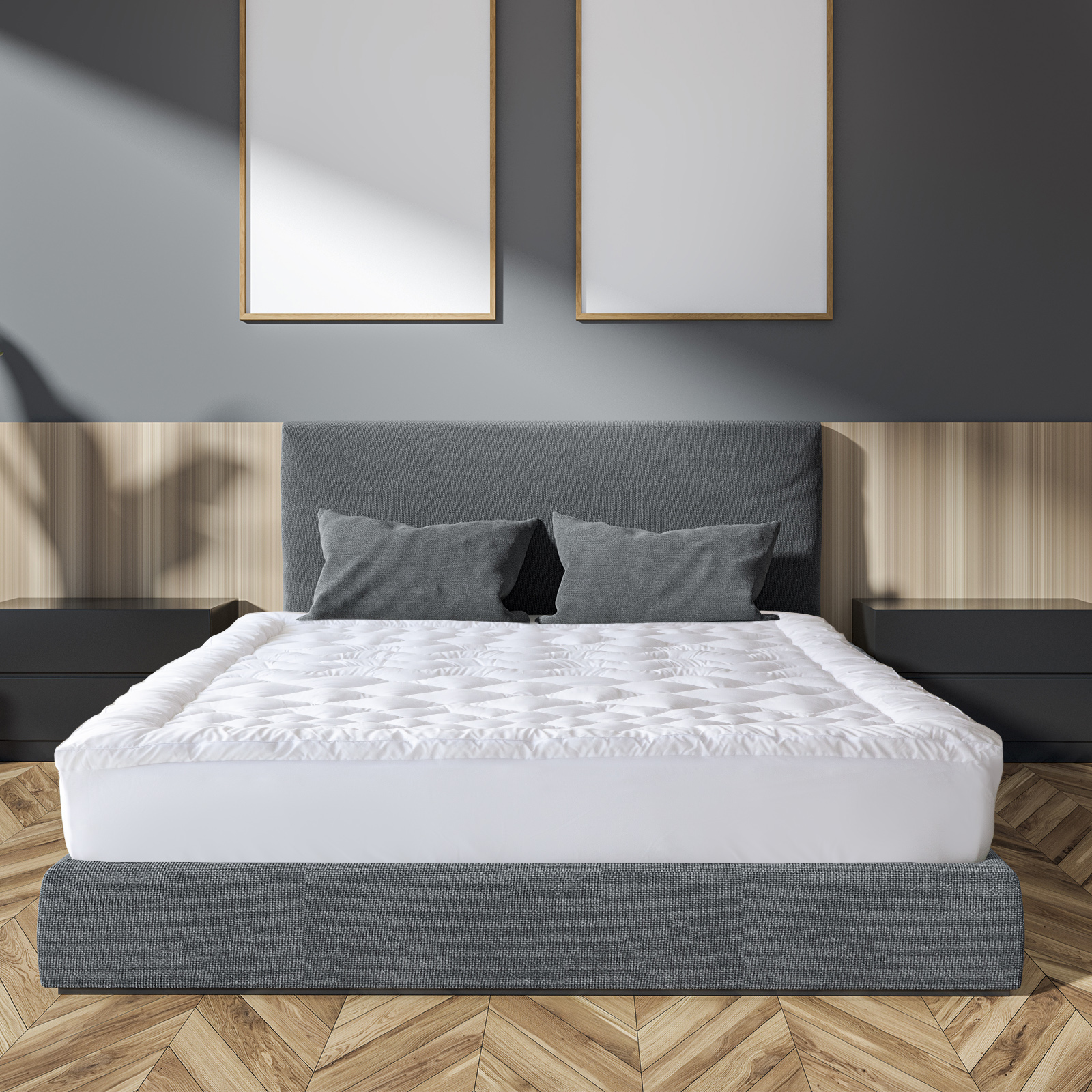 Royal Comfort 1200Gsm Mattress Topper 7-Zone Luxury Queen – Auz Sales Online Royal Comfort 1200Gsm Mattress Topper 7-Zone Luxury Queen - Image 4