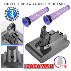 9900Mah For Dyson V6 Battery Sv03 Sv04 Sv09 Dc58 Dc59 Dc61 Dc62 Dc74 V6 Animal – Auz Sales Online 9900Mah For Dyson V6 Battery Sv03 Sv04 Sv09 Dc58 Dc59 Dc61 Dc62 Dc74 V6 Animal - Image 2