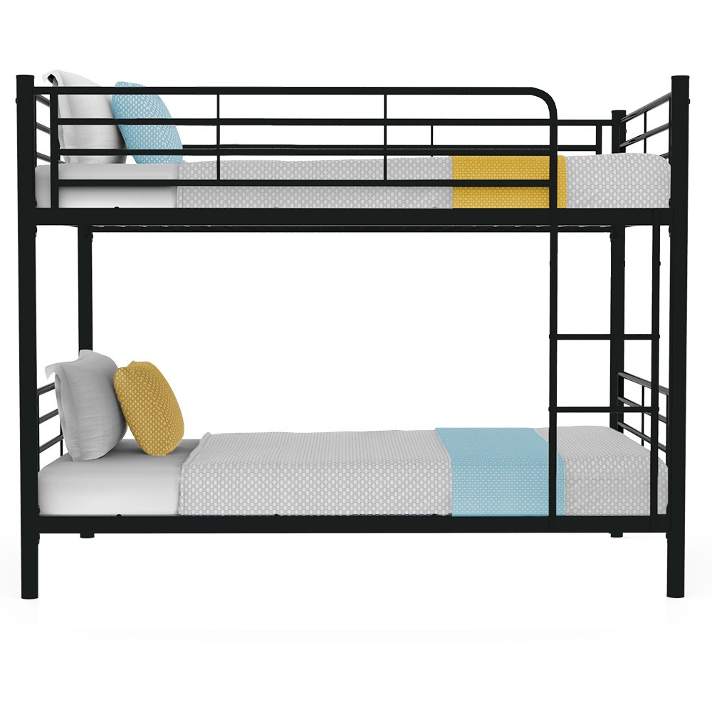 Kingston Slumber Single Metal Bunk Bed Frame – Auz Sales Online Kingston Slumber Metal Bunk Bed Frame In Dark Matte Grey Configured As A Two Tier Setup