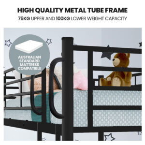Kingston Slumber Single Metal Bunk Bed Frame – Auz Sales Online Kingston Slumber Single Metal Bunk Bed Frame - Image 3