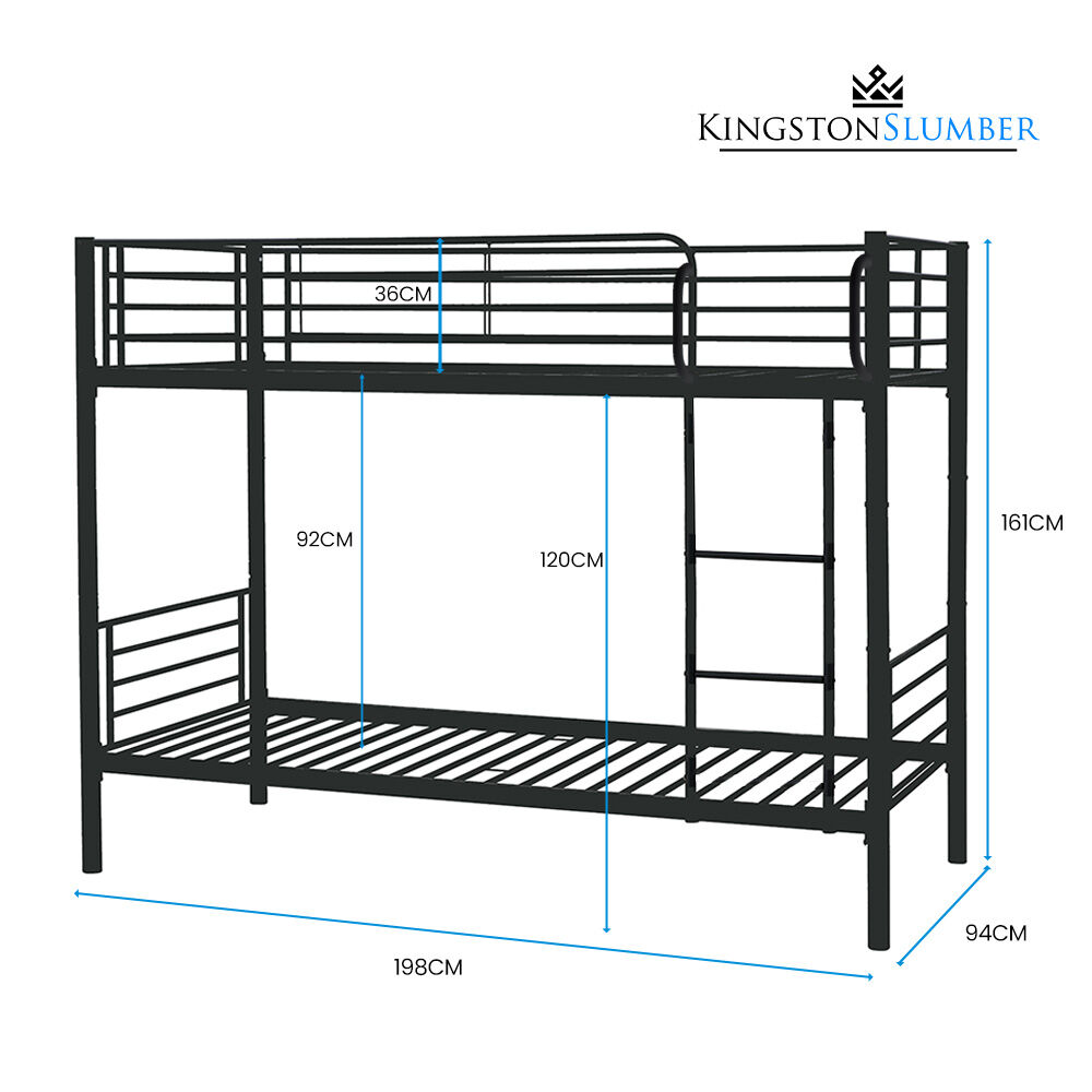 Kingston Slumber Single Metal Bunk Bed Frame – Auz Sales Online Kingston Slumber Single Metal Bunk Bed Frame - Image 9