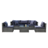London Rattan 5 Seater Modular Outdoor Lounge Setting With Coffee Table, Grey Product Image Auz Sales Online
