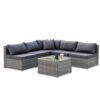 London Rattan 5 Seater Modular Outdoor Setting Lounge With Coffee Table, Grey – Auz Sales Online London Rattan 5 Seater Modular Outdoor Setting Lounge With Coffee Table, Grey Product Image Auz Sales Online