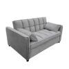 Sarantino Quincy 2-Seater Velvet Sofa Bed In Dark Grey With Wooden Frame And Tufted Design Product Image Auz Sales Online