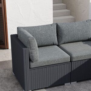 Ottoman-Style Outdoor Lounge Set In Black - Image 6