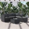 Ottoman-Style Outdoor Lounge Set In Black Product Image Auz Sales Online