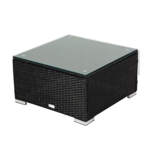 Ottoman-Style Outdoor Lounge Set In Black - Image 12