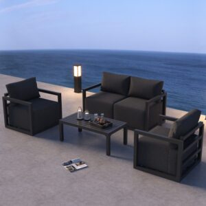 Alfresco Serenity Outdoor Lounge Set – White - Image 2