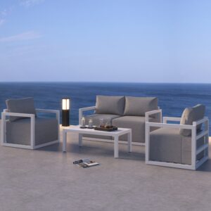 Alfresco Serenity Outdoor Lounge Set – White - Image 6
