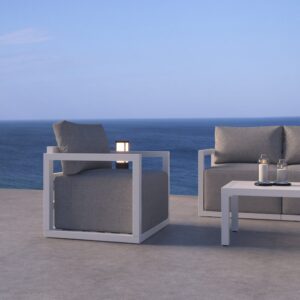 Alfresco Serenity Outdoor Lounge Set – White - Image 7
