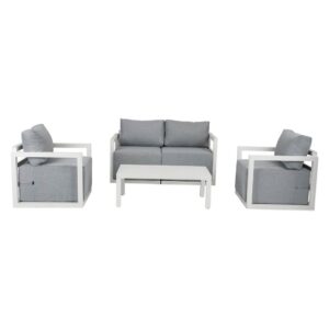 Alfresco Serenity Outdoor Lounge Set – White - Image 8