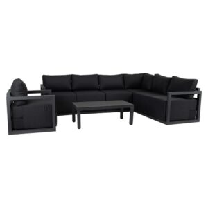 Alfresco 7-Seat Garden Lounge Set – White - Image 12